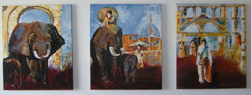 Drieluik Oosterse sferen