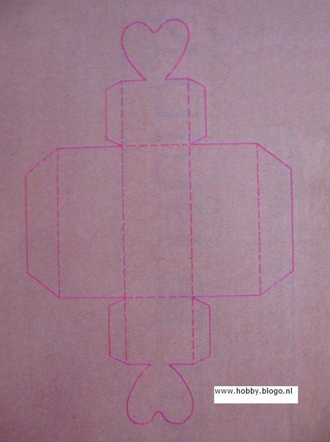 bouwplaat bonbondoosje