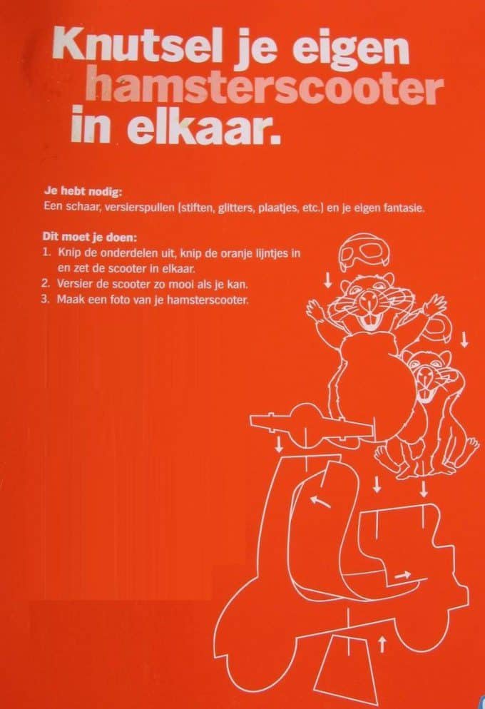 bouwplaat hamster op motor nw