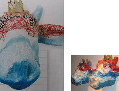Dierenkop papiermache kinderkamer