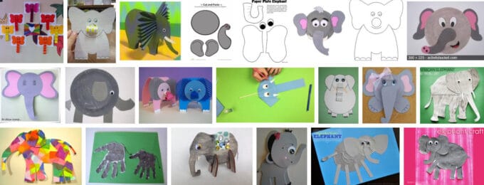 Olifant knutselen met papier en rest materialen