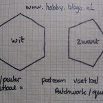 patchwork voetbal quilten patroon zeshoek vijfhoek