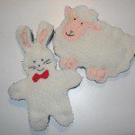 patroon knuffel schaap en konijn