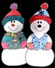 Sneeuwpoppen kleuren en aankleden
