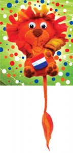 WK leeuw van vilt gratis patroon