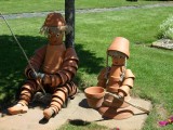 SAM_0607 knutselen met aardewerk bloempotten