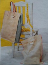 leren tas maken met simpel patroon plastic of papieren draagtas