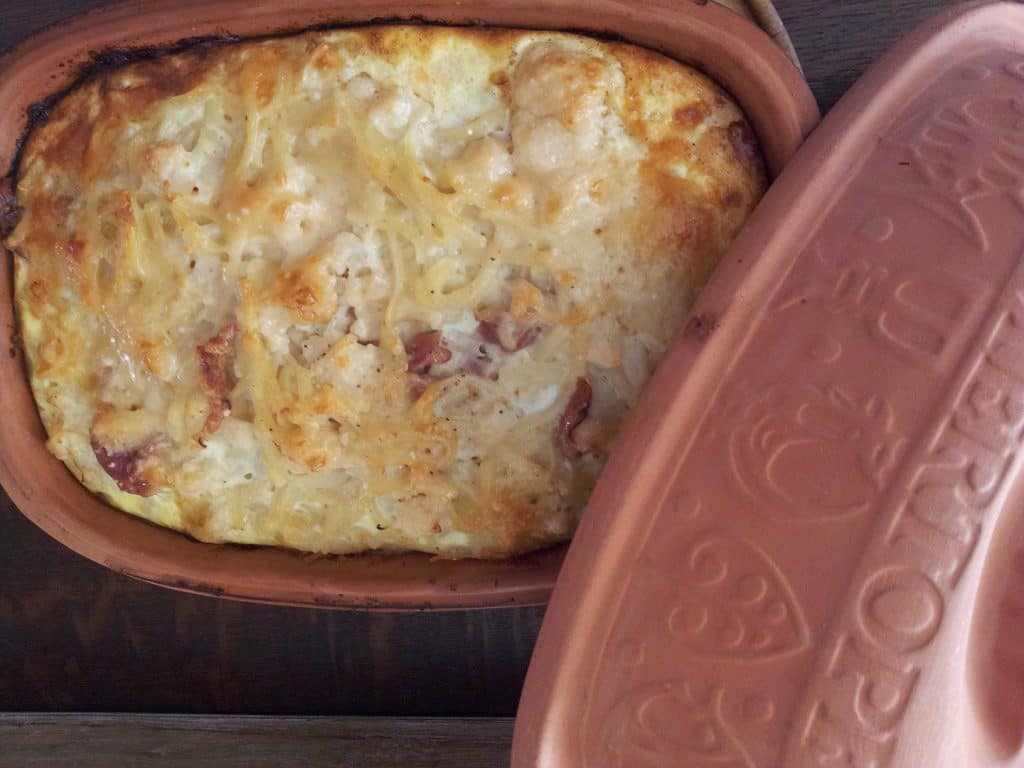 Tajine of Braadpan of slowcooker of Römertopf 