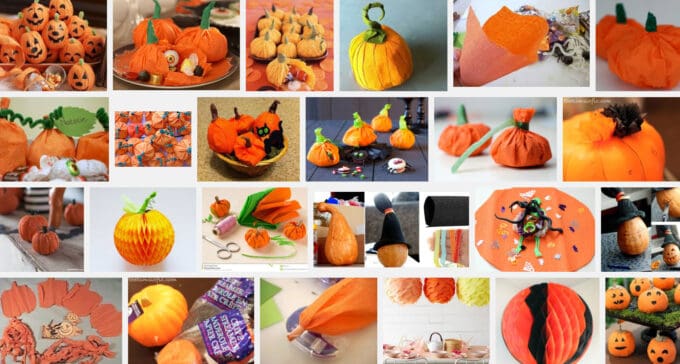 Pompoen van crepe papier maken / Bron:google.nl