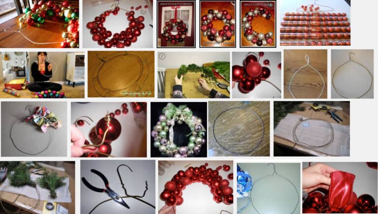 Kerstkrans van kledinghanger maken