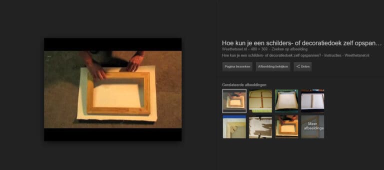 Foto op linnen of canvas zelf spannen om paneel