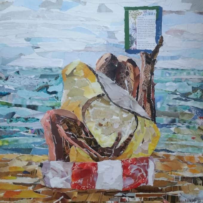 Schilderen met oude tijdschriften op canvas