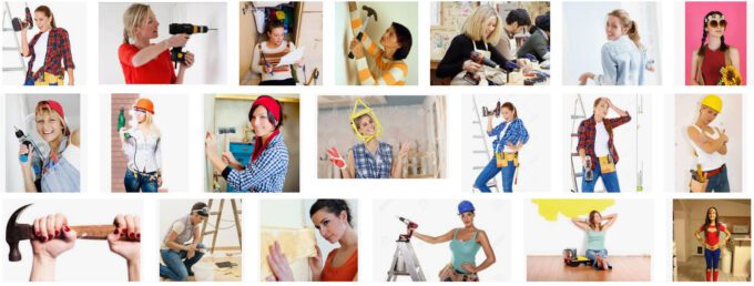 Vrouw is goede klusser door geduld